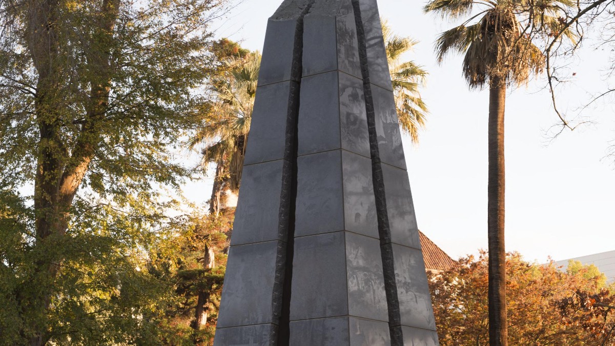A memorial on the California State Capitol grounds in Sacramento.